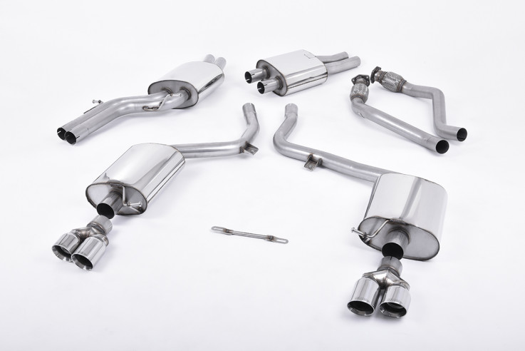Milltek Sport Catback exhaust AUDI S5 3.0 TFSI S Tronic B8 Coupe/Cabrio - Resonated / Polished round tips