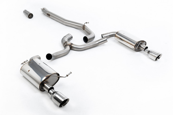 Catback exhaust VW Golf 7 Variant Alltrack 4x4 1,8 TSI 132kW Milltek Sport - Non resonated / Carbon Tips