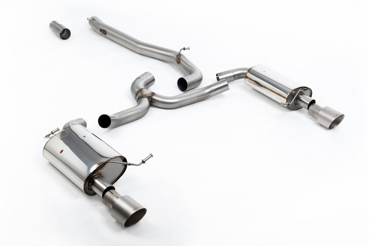 Catback exhaust VW Golf 7 Variant Alltrack 4x4 1,8 TSI 132kW Milltek Sport - Non resonated / Titanium Tips