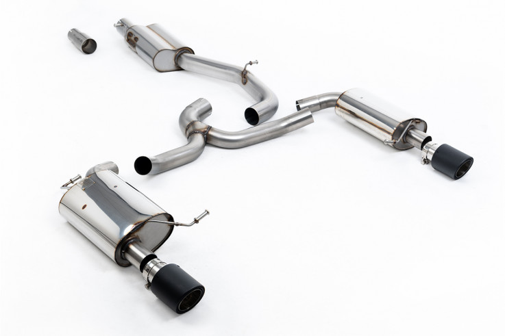 Catback exhaust VW Golf 7 Variant Alltrack 4x4 1,8 TSI 132kW Milltek Sport - Resonated / Carbon Tips
