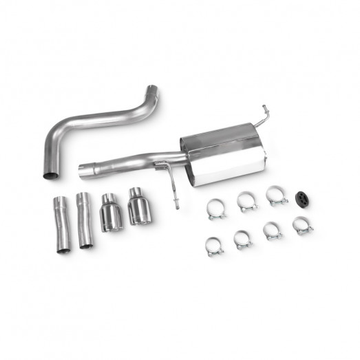 Zadní tlumič výfuku Ford Fiesta 1.0T EcoBoost Mk7 (Standard Valance Fit) Scorpion Exhaust - leštěné Daytona koncovky