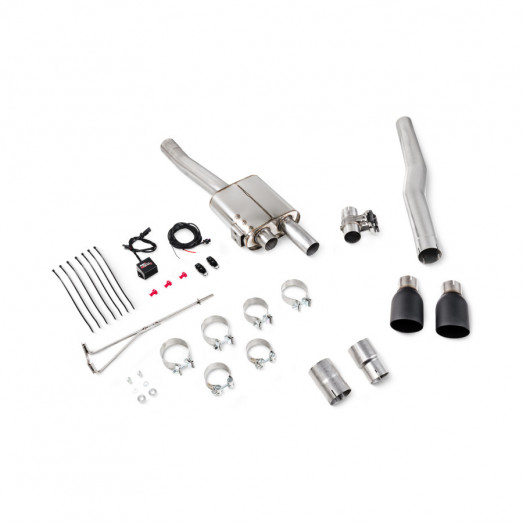 Klapkový GPFback výfuk Mini Cooper S F56 vč. JCW Scorpion Exhaust - Bez rezonátoru / Keramické Daytona koncovky