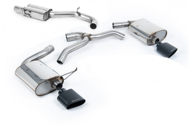 Catback výfuk Cupra Leon ST 4x4 KL1 2,0 TSI 228kW / 310hp Milltek Sport - S rezonátorem / Černé oválné