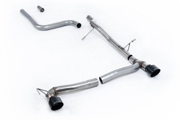 GPF-back exhaust Ford Fiesta mk8 1.0T EcoBoost 100hp / 125hp / 140hp 2018+  Milltek Sport - Non-Resonated / Black tips