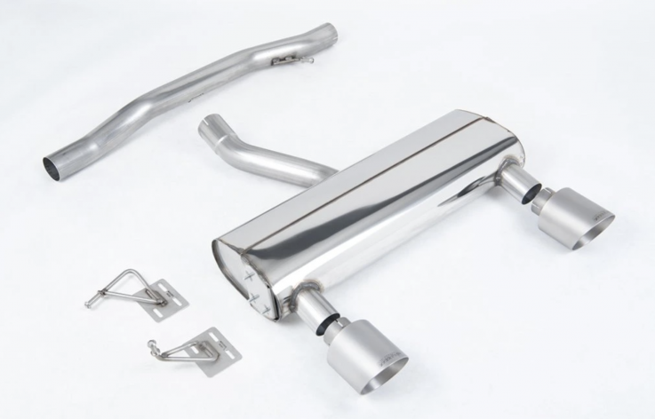 Catback výfuk 70mm Audi TT 8N 3.2 V6 Milltek Sport - Hlasitější / Broušené titanové kulaté koncovky