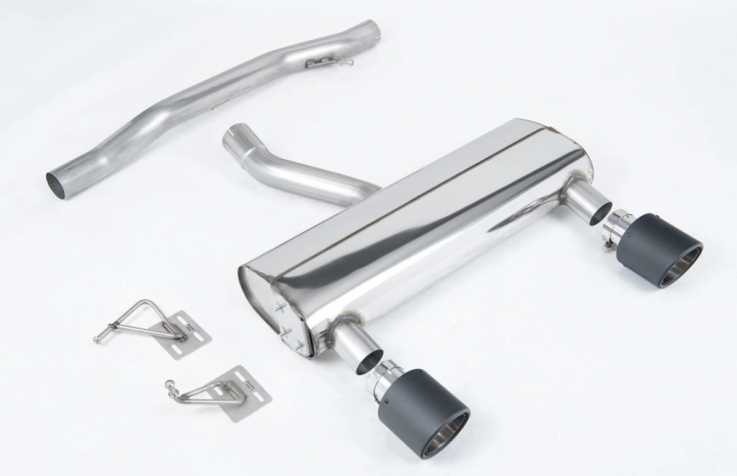 Catback výfuk 70mm Audi TT 8N 3.2 V6 Milltek Sport - Hlasitější / Karbonové kulaté koncovky