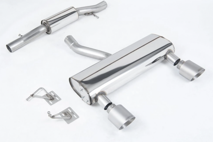 Catback výfuk 70mm Audi TT 8N 3.2 V6 Milltek Sport - Tišší / Broušené titanové kulaté koncovky