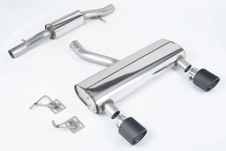 Catback výfuk 70mm Audi TT 8N 3.2 V6 Milltek Sport - Tišší / Karbonové kulaté koncovky