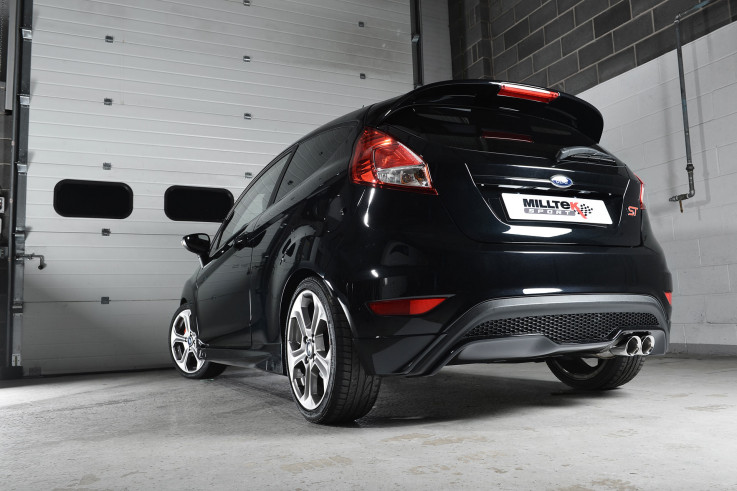 RACE Catback výfuk Ford Fiesta ST182 & ST200 Mk7 1.6T Ecoboost Milltek Sport - Bez rezonátoru / Leštěné koncovky