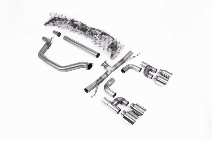 OPF-back 80mm výfuk Golf R Style Volkswagen Golf GTI Mk8 2.0 TSI Milltek Sport - Hlasitější verze / leštěné koncovky