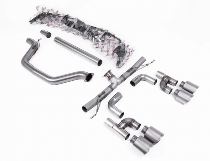 OPF-back 80mm výfuk Golf R Style Volkswagen Golf GTI Mk8 2.0 TSI Milltek Sport - Hlasitější verze / Titanové koncovky