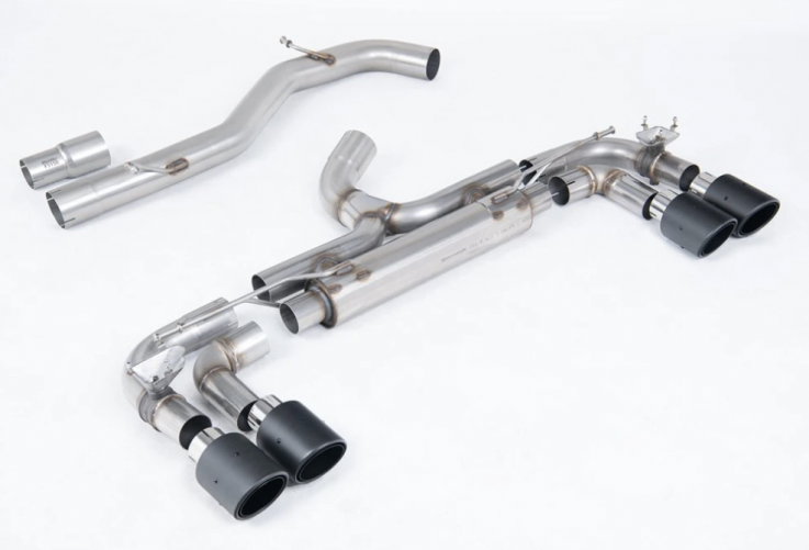 Valved Catback Race Exhaust 80mm VW Golf 7 R 2,0 TSI Milltek Sport - Non resonated / Carbon round tips