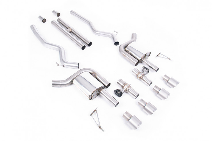 Milltek Sport Catback sportovní výfuk s H-pipe Ford Mustang 5.0 V8 GT S650 - Titanové koncovky