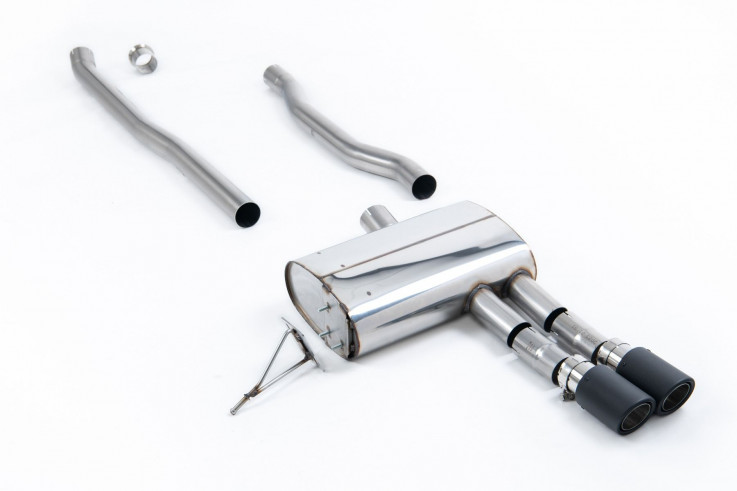 Catback exhaust (F55) Mini Cooper S 2.0 Turbo Milltek Sport - Non Resonated / Carbon tips