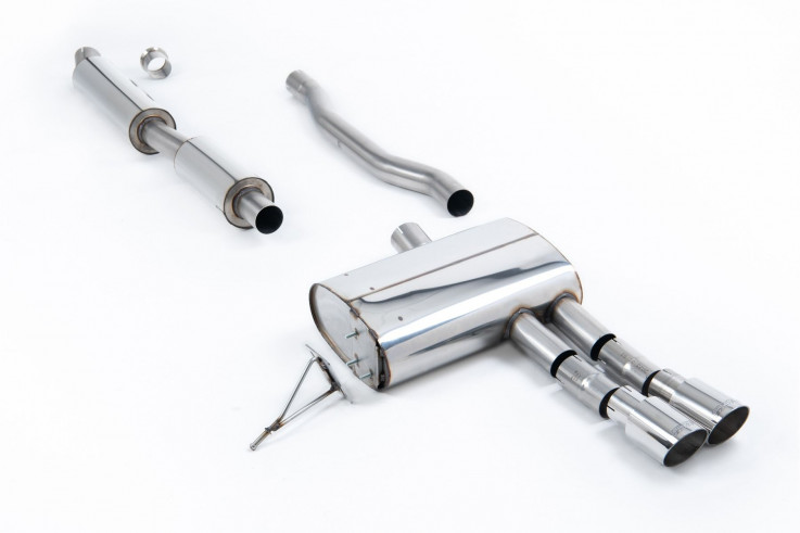 Catback exhaust (F55) Mini Cooper S 2.0 Turbo Milltek Sport - Resonated / Polished tips