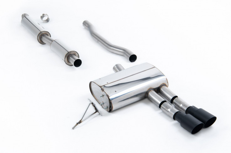 Catback exhaust (F55) Mini Cooper S 2.0 Turbo Milltek Sport - Non Resonated / Black tips