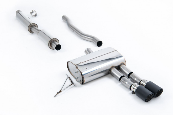 Catback exhaust (F55) Mini Cooper S 2.0 Turbo Milltek Sport - Resonated / Carbon Tips