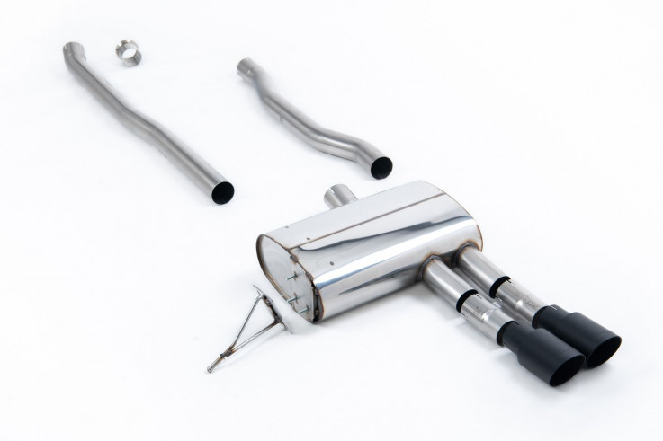 Catback exhaust (F55) Mini Cooper S 2.0 Turbo Milltek Sport - Non Resonated / Black tips