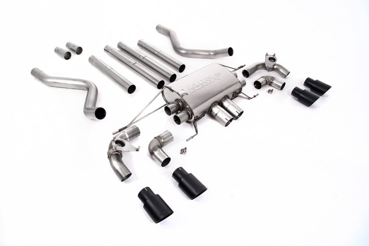 Milltek Sport Catback sportovní výfuk Land / Range Rover Defender 110 5.0 V8 525hp - Bez rezonátoru / Černé koncovky