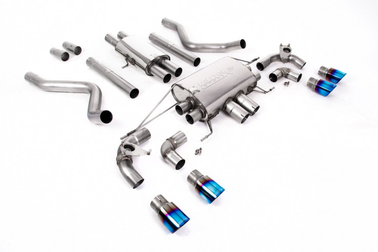 Milltek Sport Catback sportovní výfuk Land / Range Rover Defender 110 5.0 V8 525hp - S rezonátorem / Opálené titanové koncovky