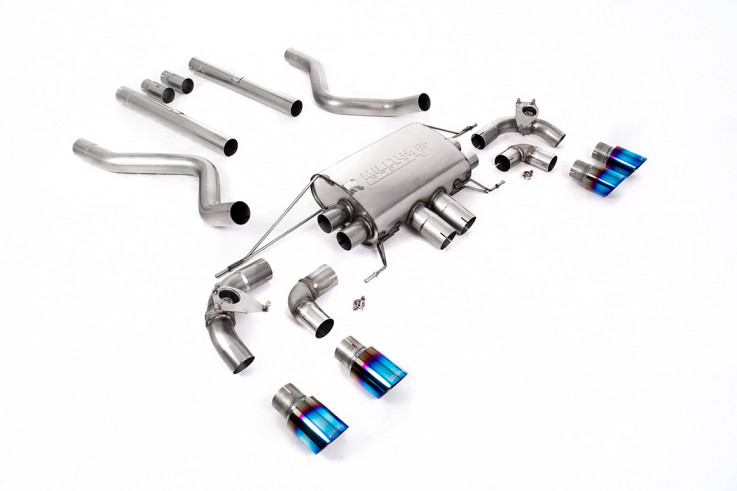 Milltek Sport Catback sportovní výfuk Land / Range Rover Defender 90 5.0 V8 525hp - Bez rezonátoru / Opálené titanové koncovky
