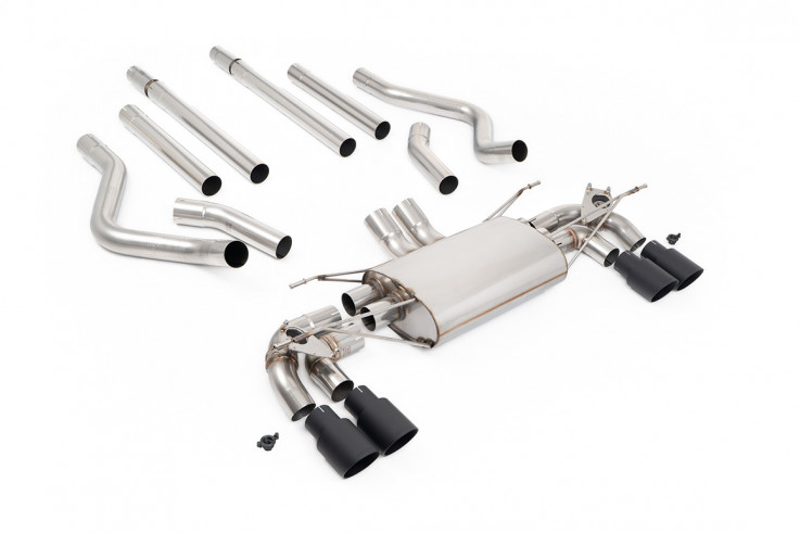 Milltek Sport Catback sportovní výfuk Land / Range Rover Defender 130 5.0 V8 500hp - Bez rezonátoru / Černé koncovky