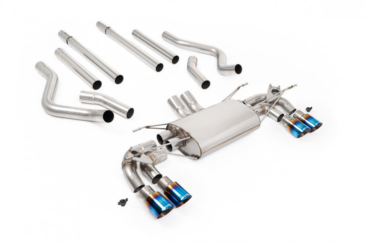 Milltek Sport Catback sportovní výfuk Land / Range Rover Defender 130 5.0 V8 500hp - Bez rezonátoru / Opálené titanové koncovky