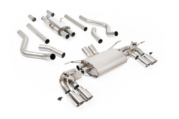 Milltek Sport Catback sportovní výfuk Land / Range Rover Defender 130 5.0 V8 500hp - S rezonátorem / Leštěné koncovky