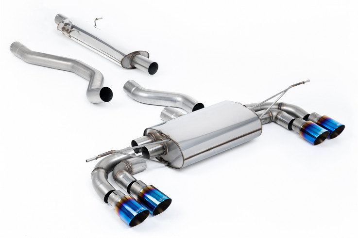 Milltek Sport Catback sportovní výfuk Land / Range Rover Defender 130 3.0 V6 P400 - S rezonátorem / Opálené titanové koncovky