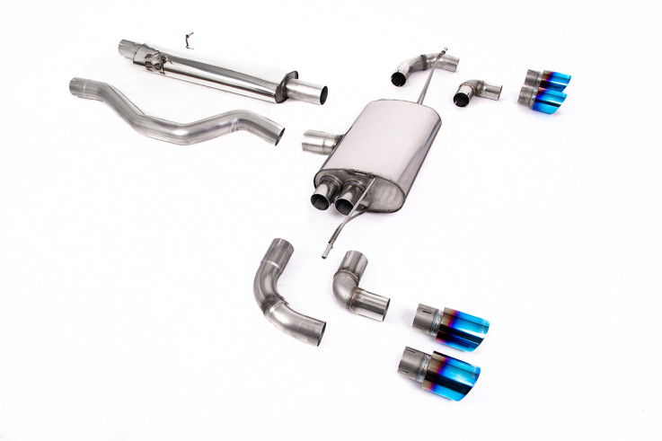 Milltek Sport Catback sportovní výfuk Land / Range Rover Defender 110 3.0 V6 P400 - S rezonátorem / Opálené titanové koncovky