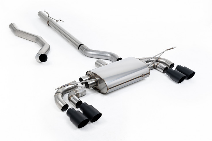 Milltek Sport Catback sportovní výfuk Land / Range Rover Defender 130 2.0T P300 P400e - Bez rezonátoru / Černé koncovky