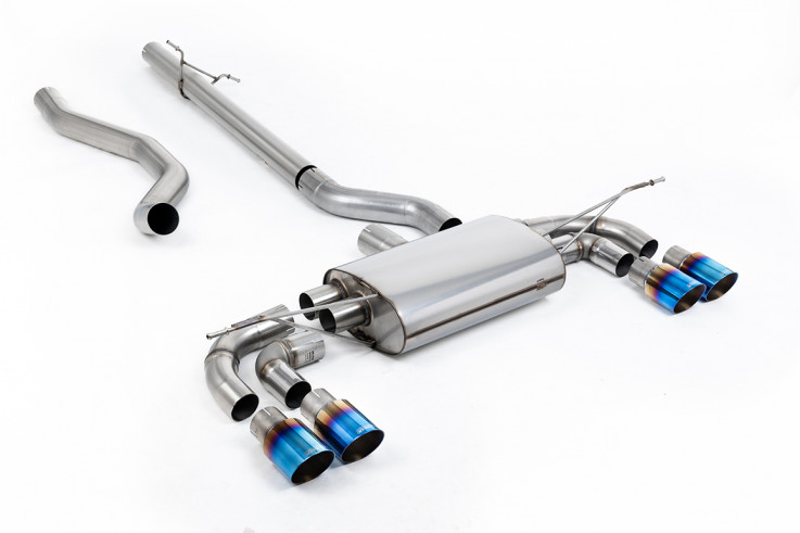 Milltek Sport Catback sportovní výfuk Land / Range Rover Defender 130 2.0T P300 P400e - Bez rezonátoru / Opálené titanové koncovky