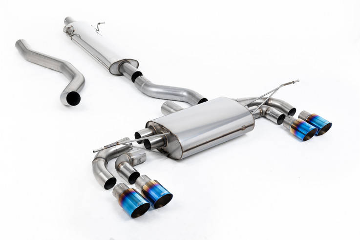 Milltek Sport Catback sportovní výfuk Land / Range Rover Defender 130 2.0T P300 P400e - S rezonátorem / Opálené titanové koncovky