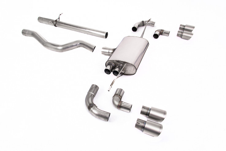Milltek Sport Catback sportovní výfuk Land / Range Rover Defender 110 2.0T P300 P400e - Bez rezonátoru / Titanové koncovky