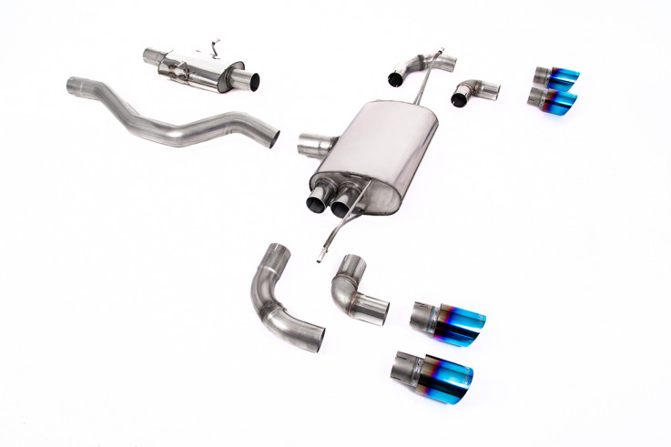 Milltek Sport Catback sportovní výfuk Land / Range Rover Defender 90 2.0T P300 P400e - S rezonátorem / Opálené titanové koncovky