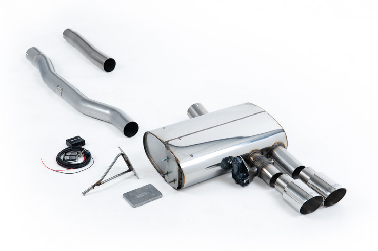 Valved catback exhaust Mini Cooper S 2.0T F56 (2014-2018) Milltek Sport - Polished tips