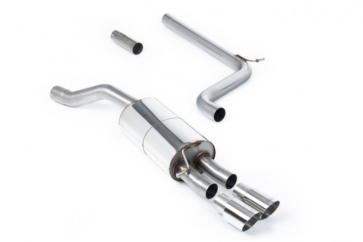 Catback exhaust GPF/OPF Back Exhaust VW Polo 1.5 TSI (including facelift models) Milltek Sport - Polished Trims - Requires Polo GTI Rear Diffuser