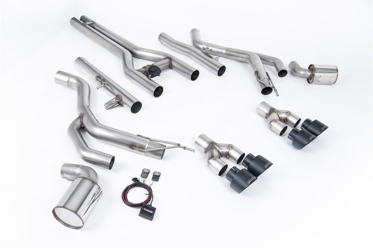 Milltek Sport Catback sportovní výfuk Dodge Challenger SRT Hellcat - Černé koncovky