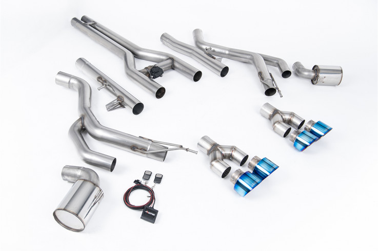 Milltek Sport Catback sportovní výfuk Dodge Challenger SRT Hellcat - Opálené titanové koncovky