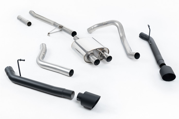 Milltek Sport Catback sportovní výfuk Jeep Gladiator JT 3.6L V6 2020+ - Černé koncovky