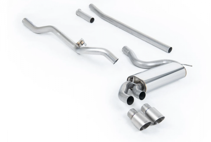 Downpipe-back výfuk Audi UR quattro 10v Turbo Milltek Sport - Hlasitější / Titanové koncovky