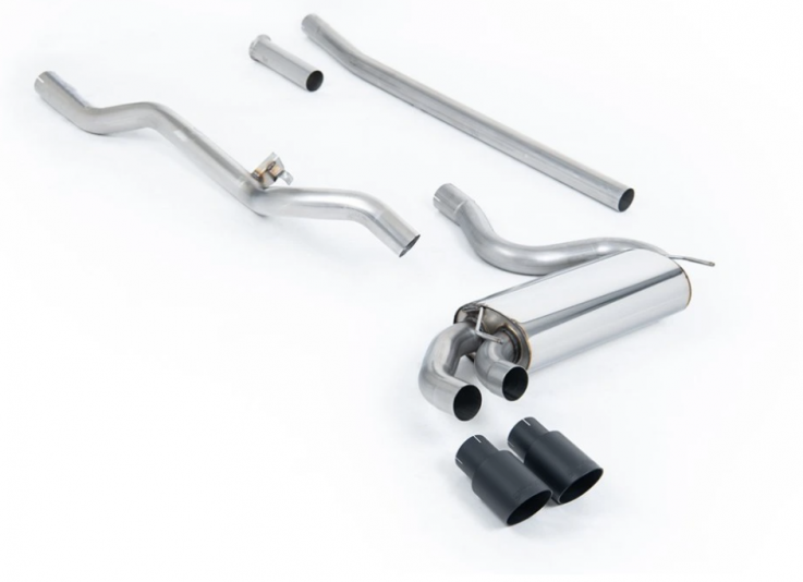 Downpipe-back Audi UR quattro 10v Turbo Milltek Sport - Non-resonated /Cerakote Black Tips