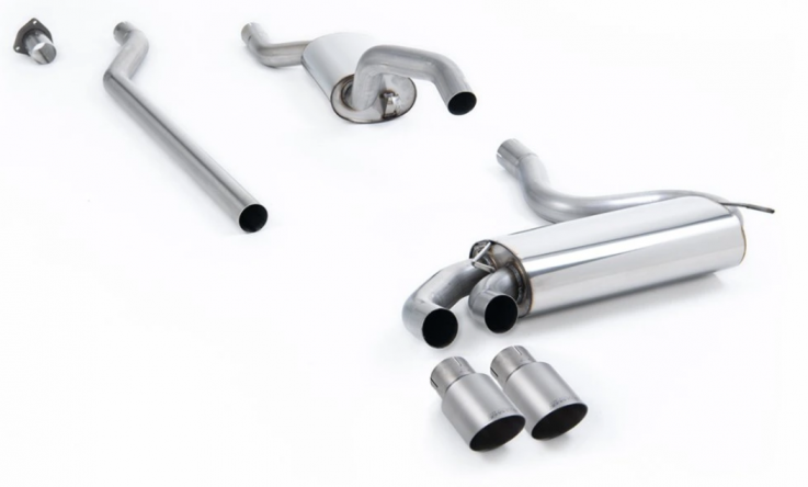 Downpipe-back výfuk Audi UR quattro 20v Turbo Milltek Sport - Tišší / Titanové koncovky