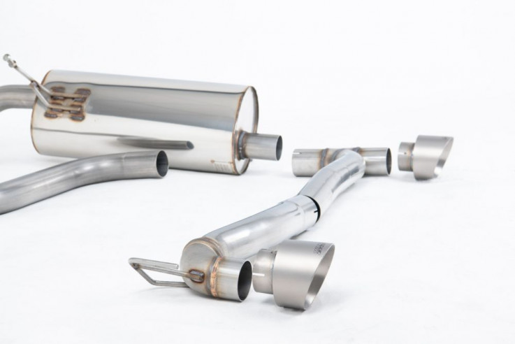 OPF/GPF back výfuk Ford Fiesta Mk8 1.0T EcoBoost ST-Line Milltek Sport - s rezonátorem (EC schválení) / broušené titanové koncovky / Vyžaduje difuzor Maxton