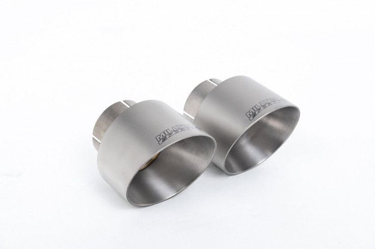 Vylepšení stávajícího výfuk Milltek Sport Ford Fiesta Mk8 1.0T EcoBoost ST-Line / broušené titanové koncovky výfuku / Vyžaduje difuzor Maxton