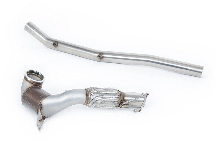 Downpipe kit VW T-Roc R Arteon R Tiguan R Passat B8 2,0TSI EVO 2021+ Milltek Sport - Napojení na Milltek 76mm Catback / HJS 200CPSI katalyzátor