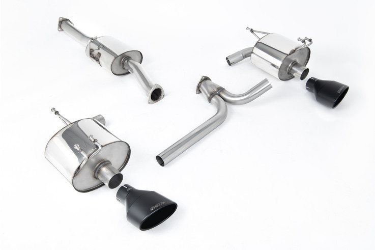 Catback exhaust Honda S2000 2.0, 2.2L AP2 Turbo Milltek Sport – Twin silencer / Black Tips