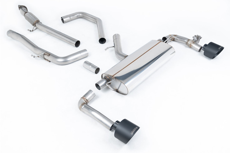 Milltek sport Cat-Back výfuk Hyundai i30N Performance (Facelift) 2.0 T-GDi s GPF Delete Pipe a černými koncovkami