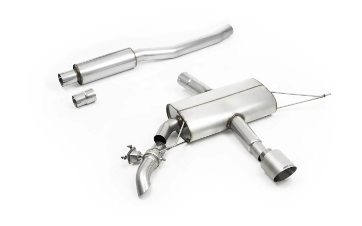 Milltek Sport OPF/GPF Back Exhaust for Mini JCW F66 2.0T B48 – Quieter with Brushed Titanium Tip – ECE Approved