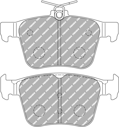 Ferodo DS2500 zadní sportovní brzdové destičky pro 310mm kotouče AUDI TTS S3 SQ2 Q3